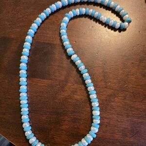 Elegant Blue Beaded Necklace
